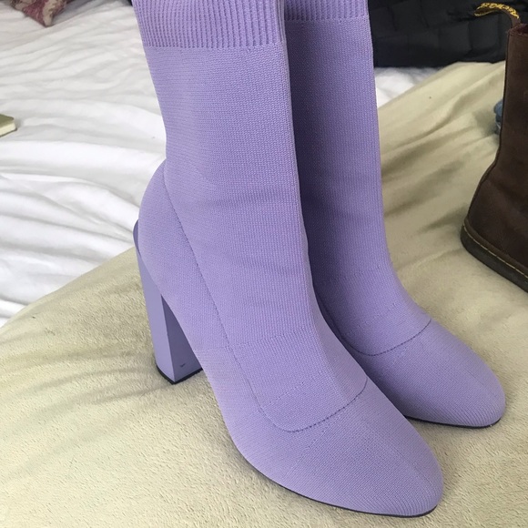 lilac sock boots